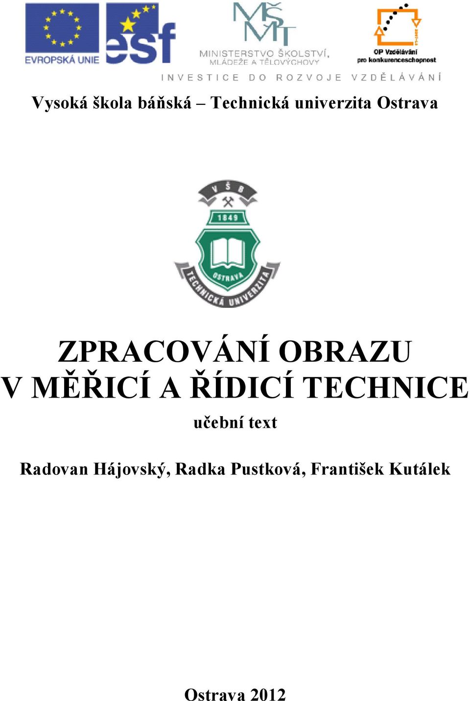 ŘÍDICÍ TECHNICE učební text Radovan