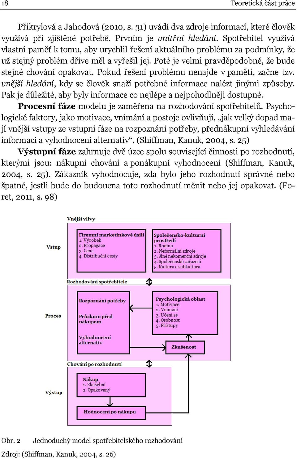 Poté je velmi pravděpodobné, že bude stejné chování opakovat. Pokud řešení problému nenajde v paměti, začne tzv. vnější hledání, kdy se člověk snaží potřebné informace nalézt jinými způsoby.