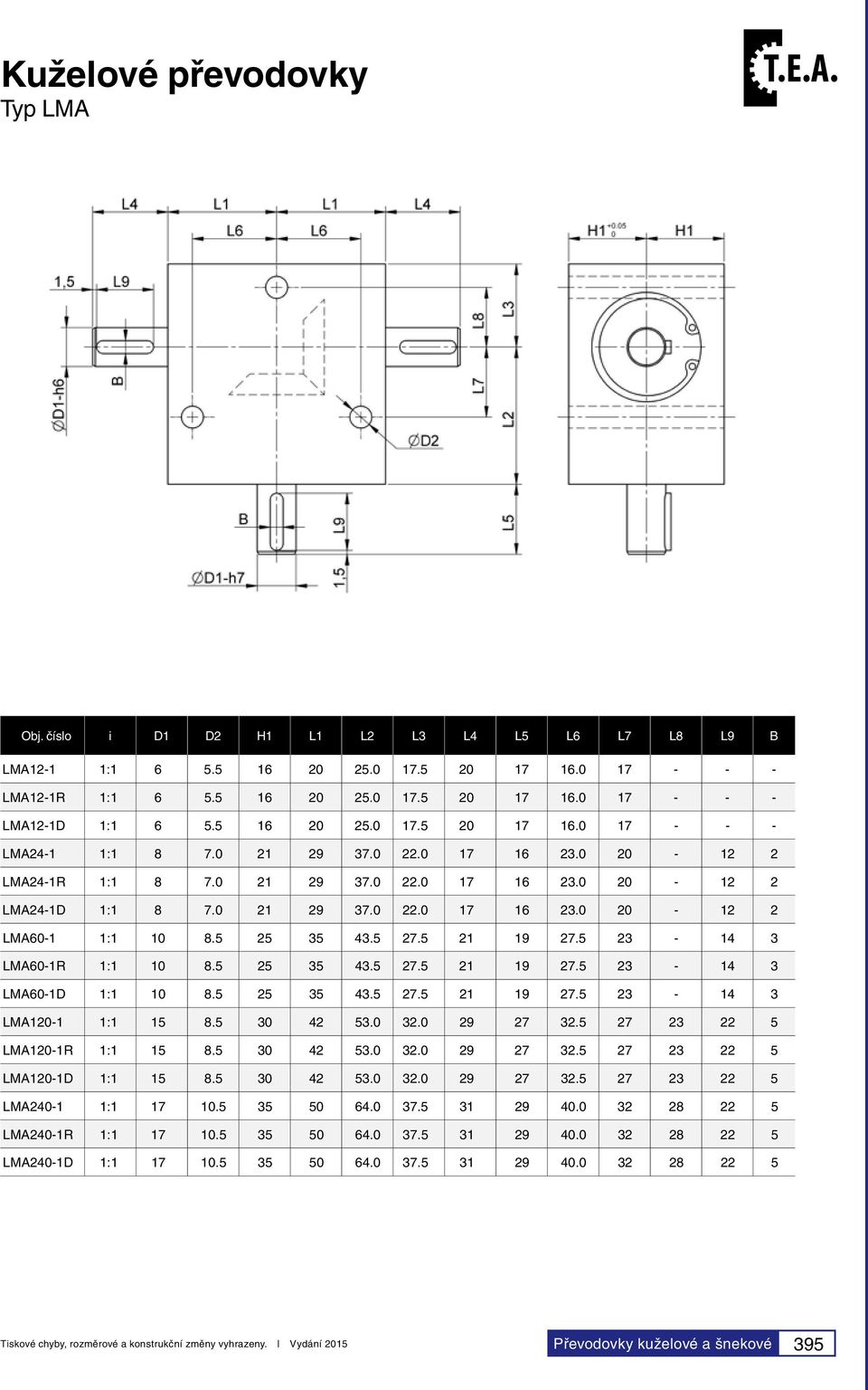 5 23-14 3 LMA60-1R 1:1 10 8.5 25 35 43.5 27.5 21 19 27.5 23-14 3 LMA60-1D 1:1 10 8.5 25 35 43.5 27.5 21 19 27.5 23-14 3 LMA120-1 1:1 15 8.5 30 42 53.0 32.0 29 27 32.5 27 23 22 5 LMA120-1R 1:1 15 8.