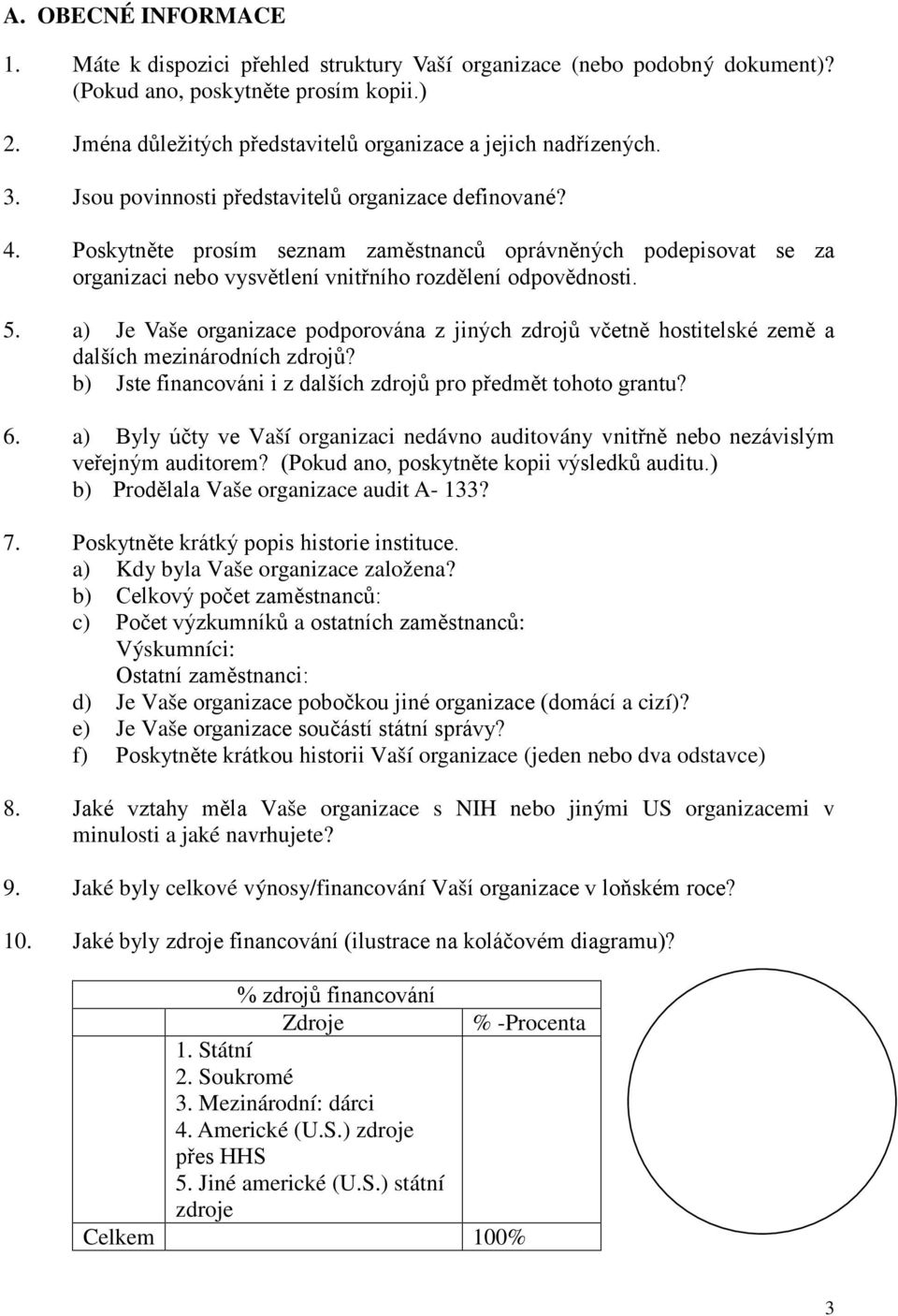 Poskytněte prosím seznam zaměstnanců oprávněných podepisovat se za organizaci nebo vysvětlení vnitřního rozdělení odpovědnosti. 5.