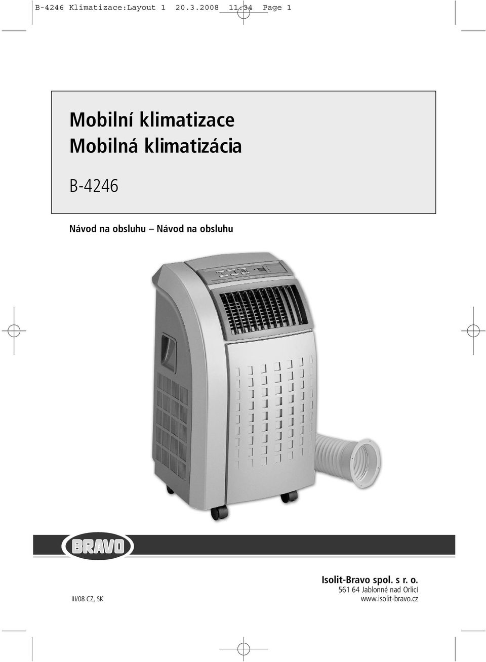 klimatizácia B-4246 Návod na obsluhu Návod na obsluhu