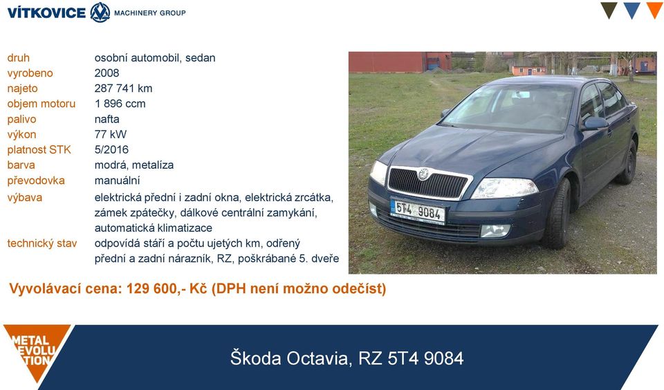 centrální zamykání, automatická klimatizace odpovídá stáří a počtu ujetých km, odřený přední a zadní