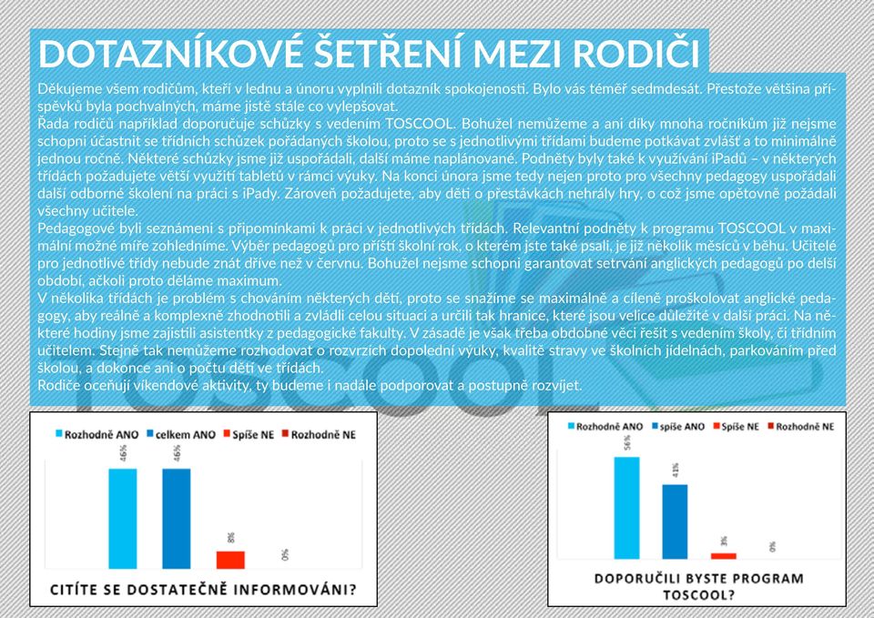 Bohužel nemůžeme a ani díky mnoha ročníkům již nejsme schopni účastnit se třídních schůzek pořádaných školou, proto se s jednotlivými třídami budeme potkávat zvlášť a to minimálně jednou ročně.