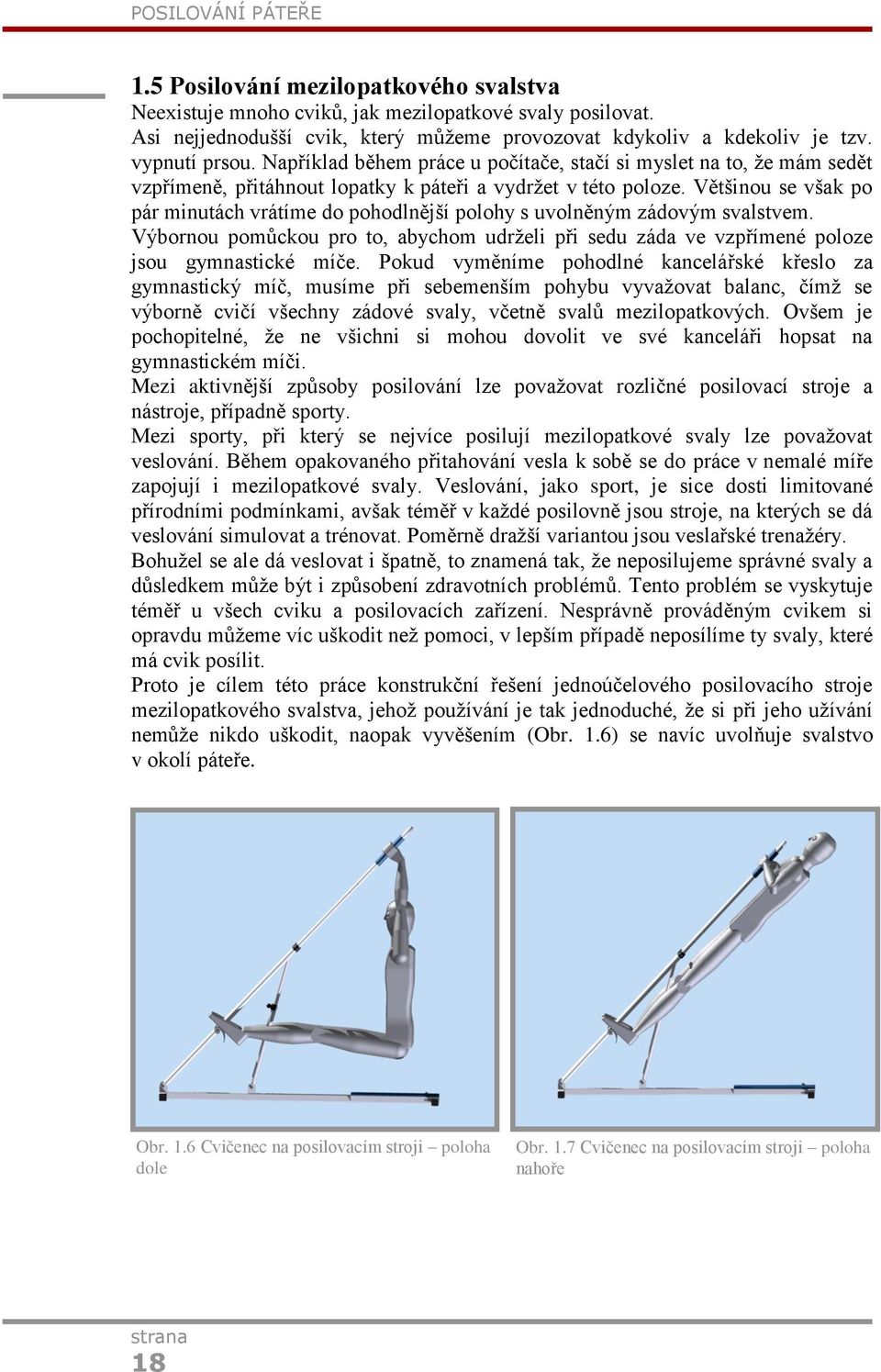 Většinou se však po pár minutách vrátíme do pohodlnější polohy s uvolněným zádovým svalstvem. Výbornou pomůckou pro to, abychom udrţeli při sedu záda ve vzpřímené poloze jsou gymnastické míče.