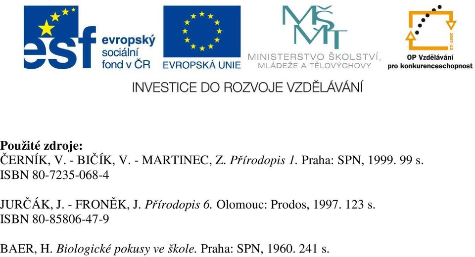 ISBN 80-7235-068-4 JURČÁK, J. - FRONĚK, J. Přírodopis 6.