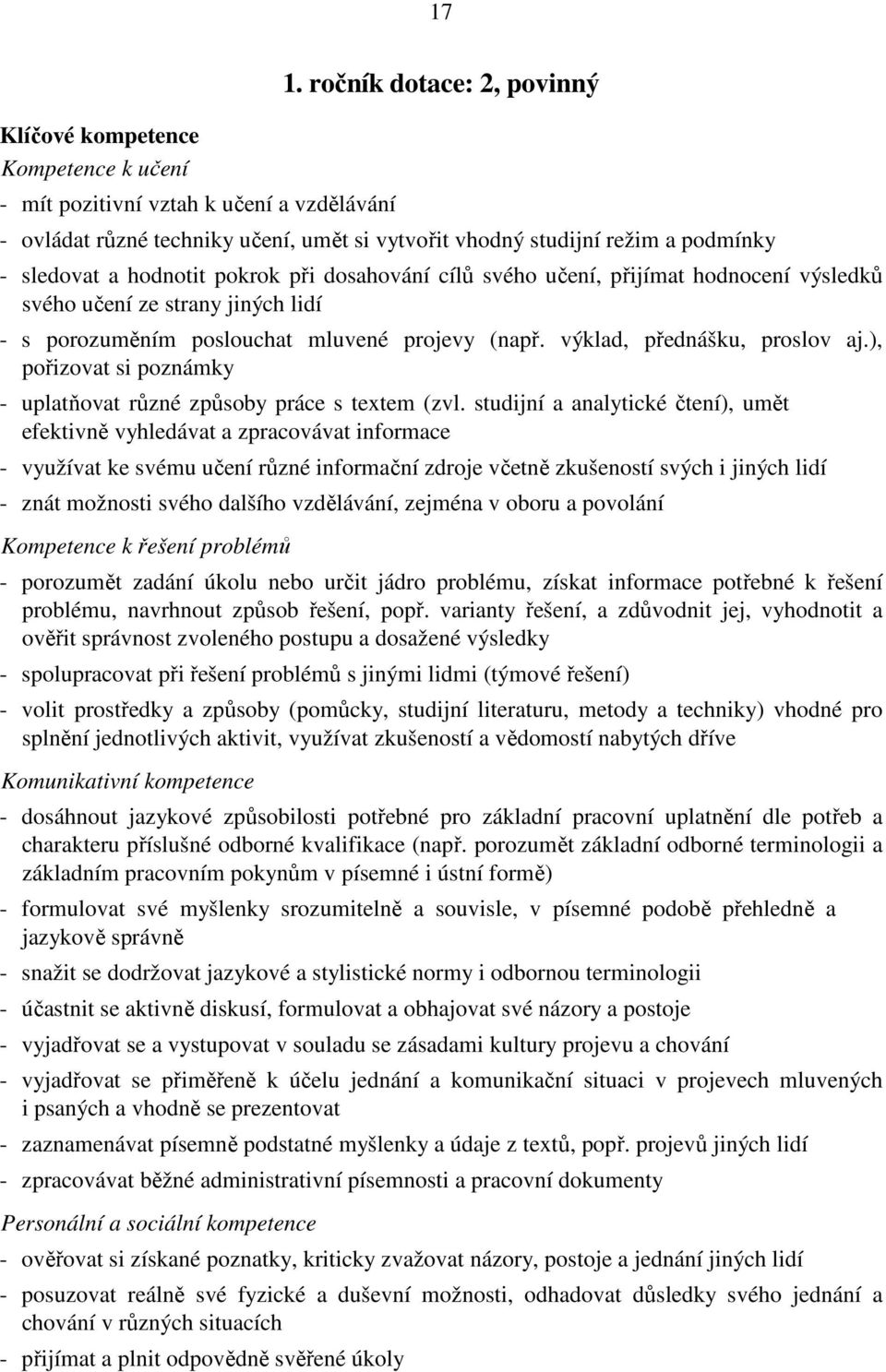 svého učení ze strany jiných lidí - s porozuměním poslouchat mluvené projevy (např. výklad, přednášku, proslov aj.), pořizovat si poznámky - uplatňovat různé způsoby práce s textem (zvl.