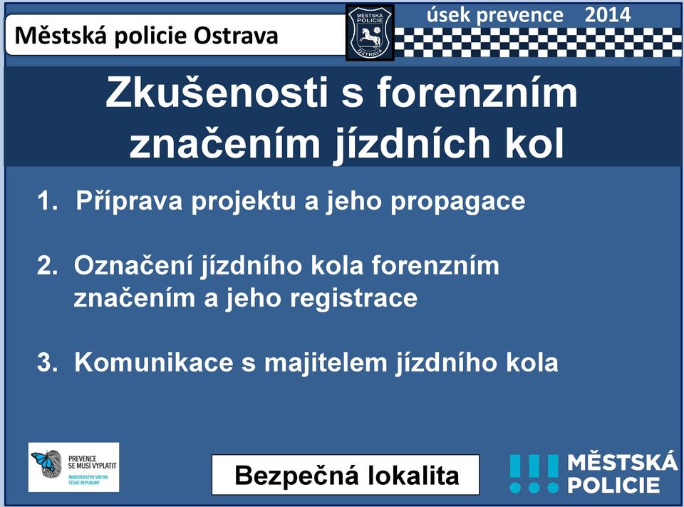 Označení jízdního kola forenzním značením a