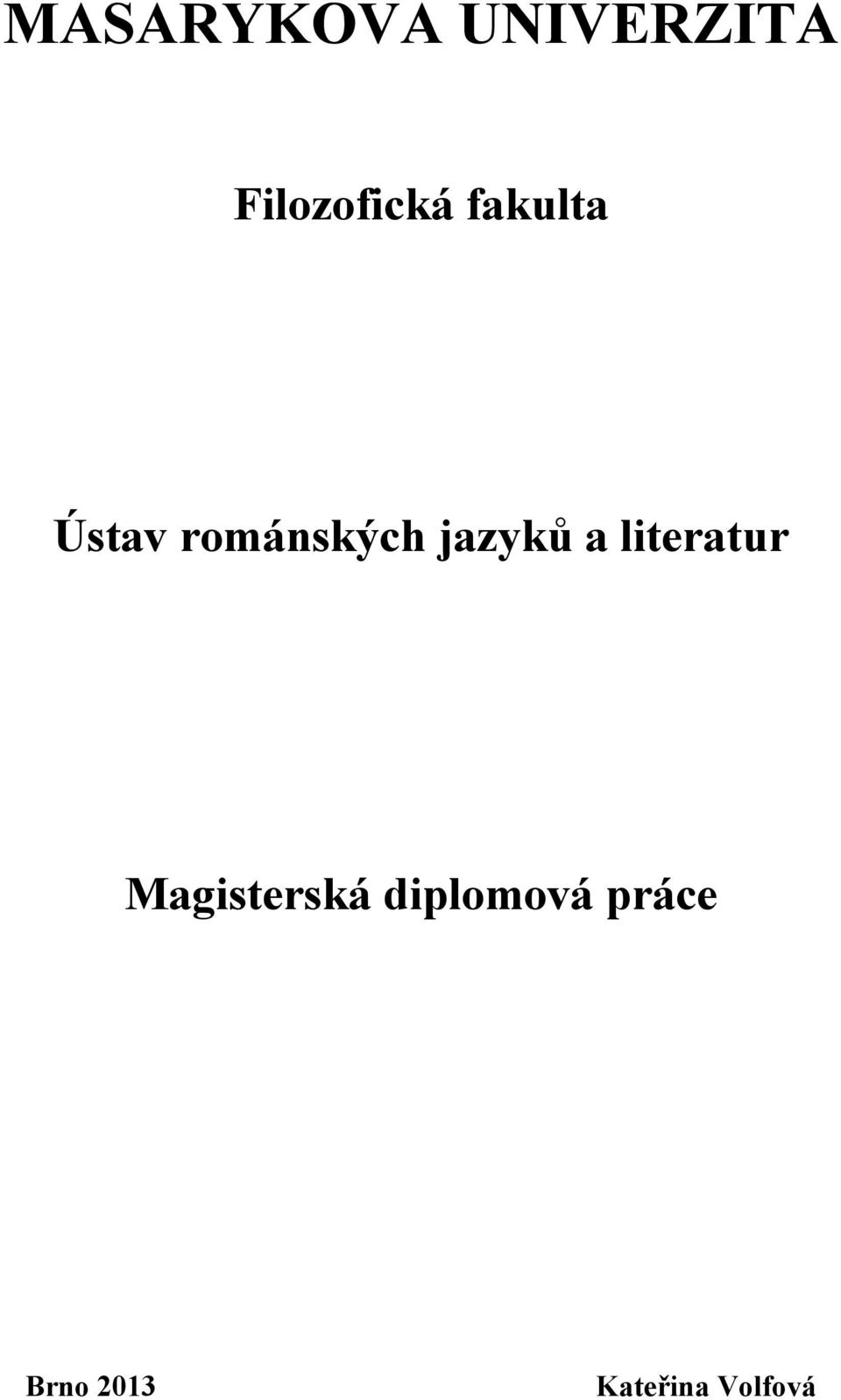 románských jazyků a literatur