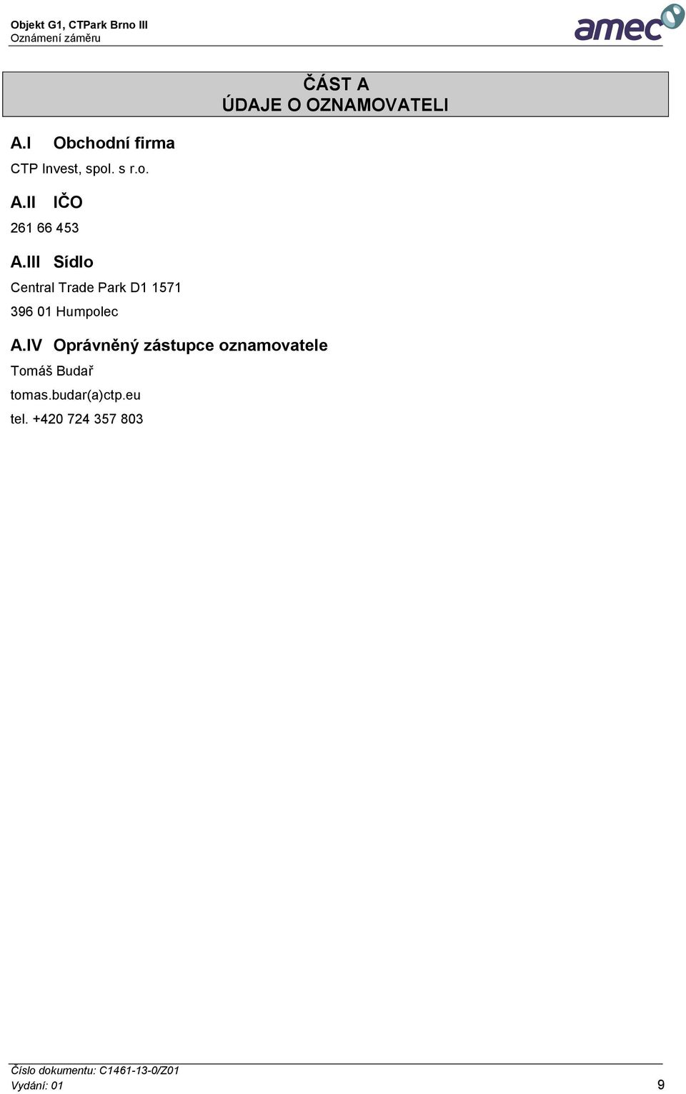 II IČO 261 66 453 A.