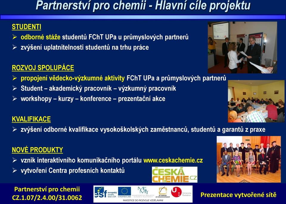 pracovník workshopy kurzy konference prezentační akce KVALIFIKACE zvýšení odborné kvalifikace vysokoškolských zaměstnanců,