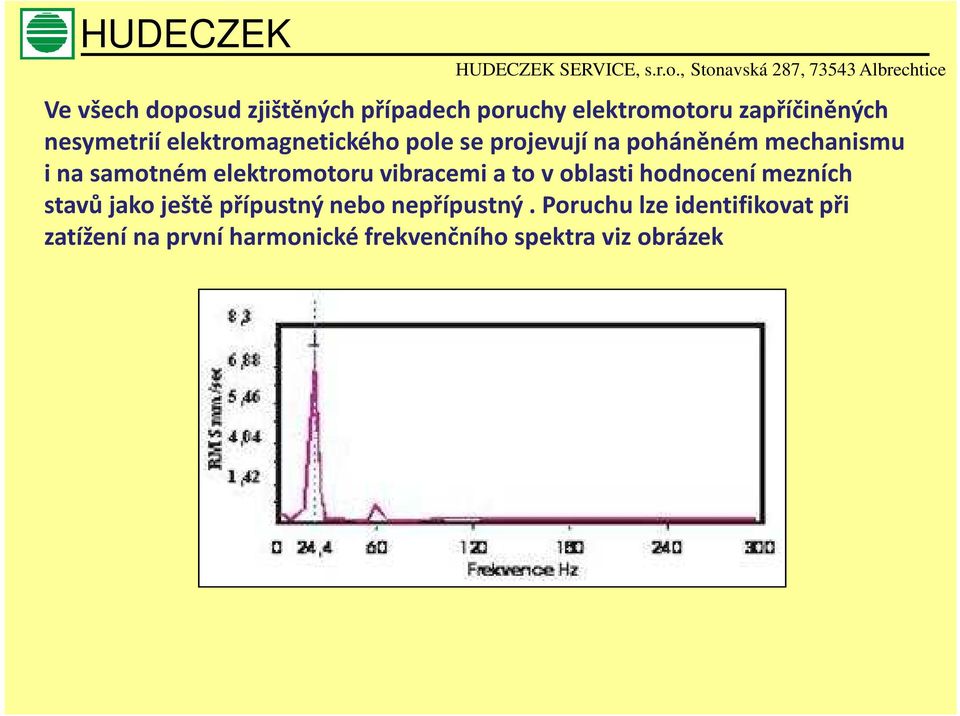 elektromotoru vibracemi a to voblasti hodnocení mezních stavů jako ještě přípustný nebo