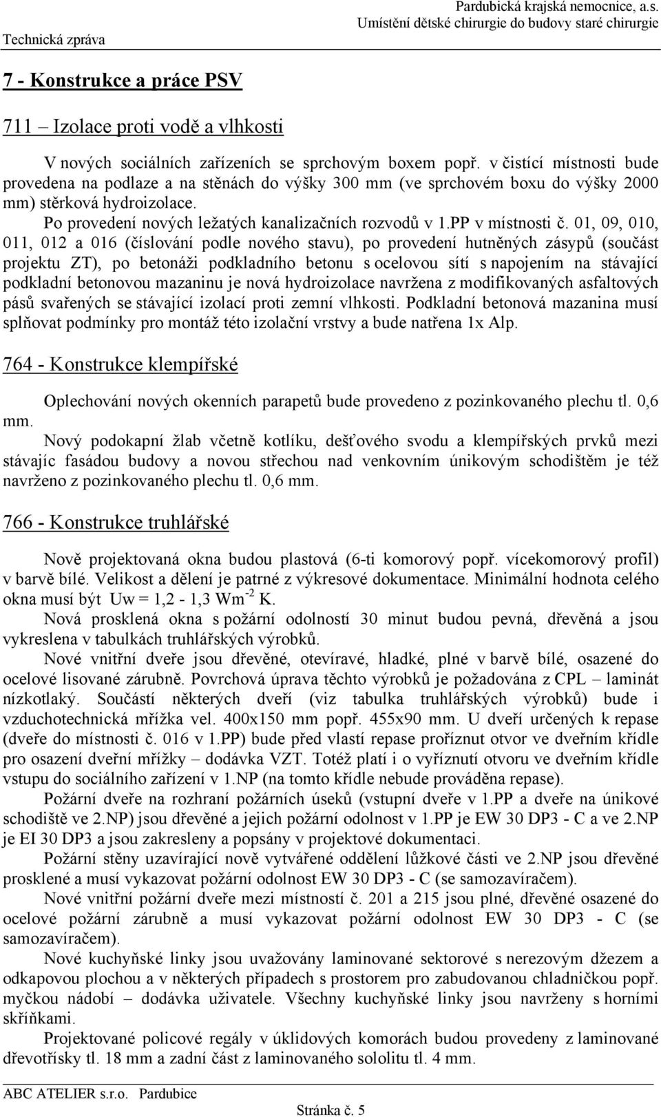 PP v místnosti č.
