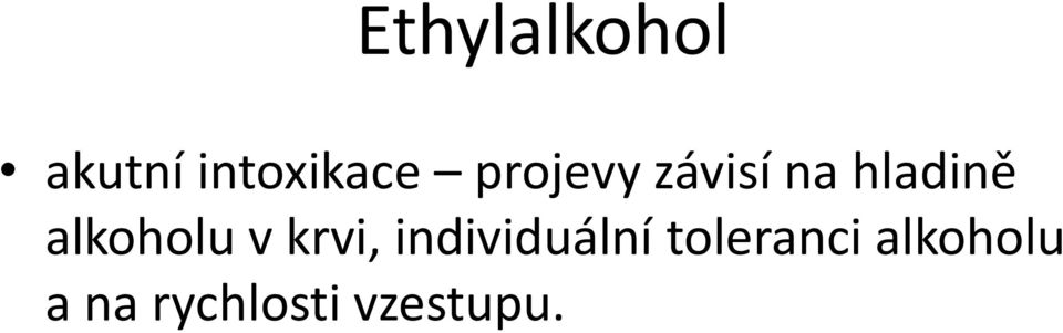 alkoholu v krvi, individuální