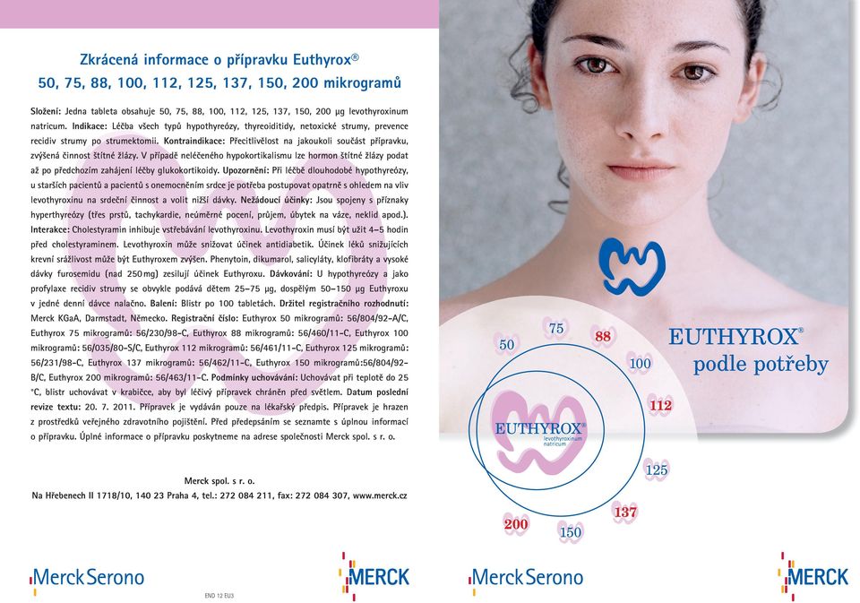 Kontraindikace: Přecitlivělost na jakoukoli součást přípravku, zvýšená činnost štítné žlázy.
