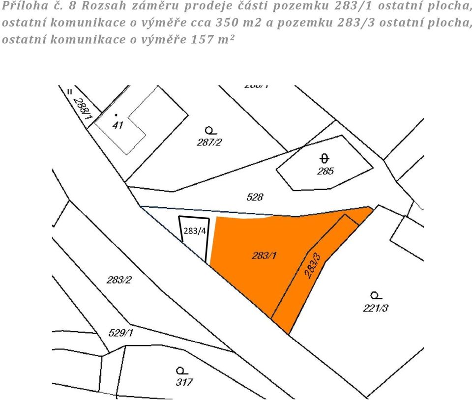 ostatní plocha, ostatní komunikace o výměře