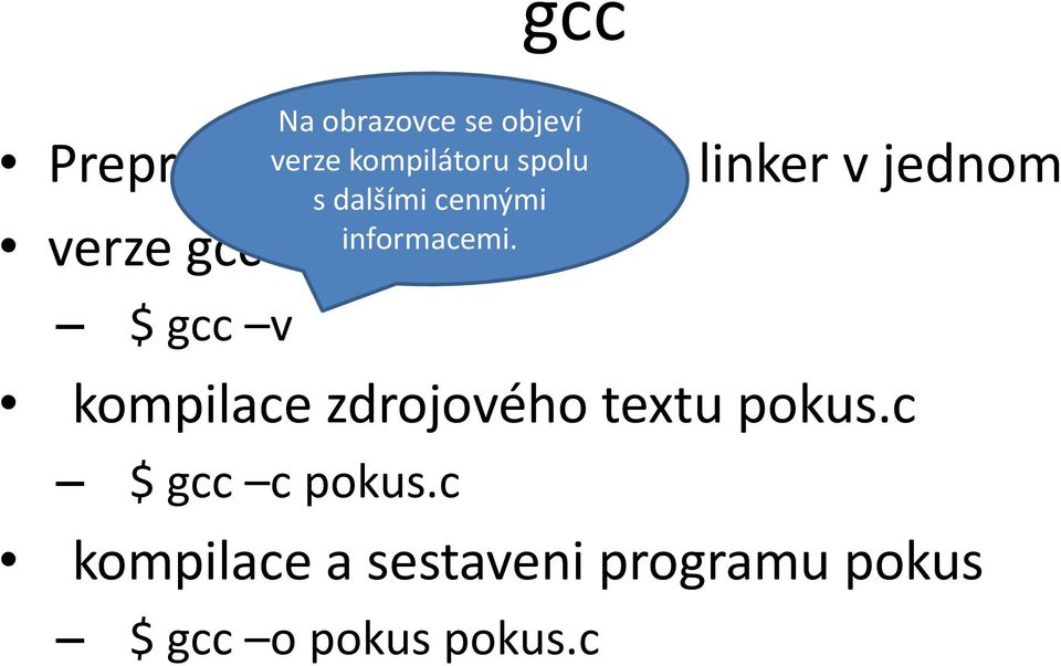 informacemi. kompilace zdrojového textu pokus.