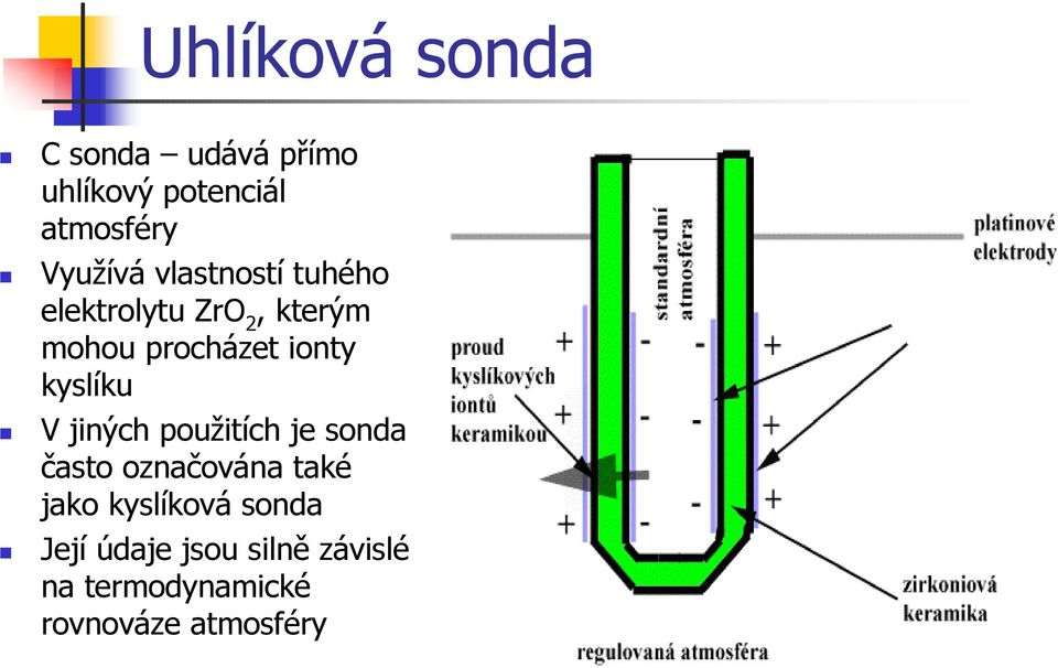 ionty kyslíku V jiných použitích je sonda často označována také jako