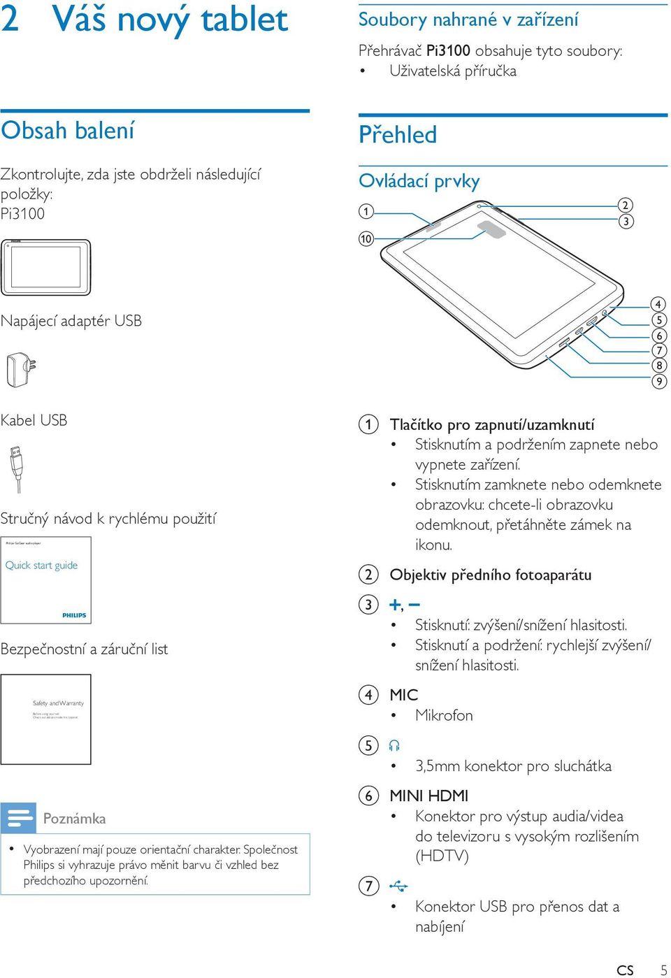 Check out details inside this booklet Poznámka Vyobrazení mají pouze orientační charakter. Společnost Philips si vyhrazuje právo měnit barvu či vzhled bez předchozího upozornění.