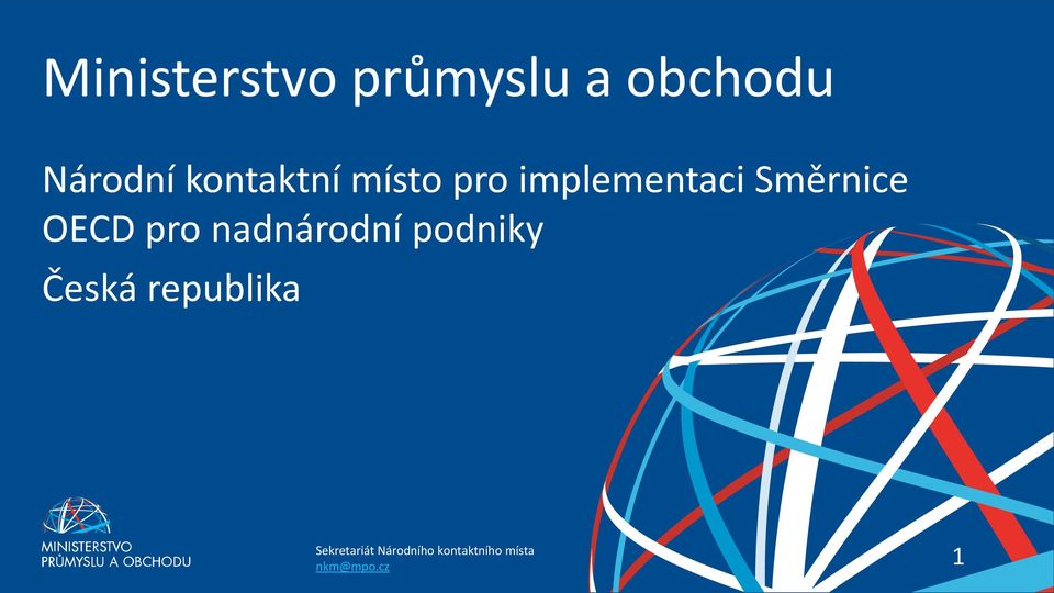 implementaci Směrnice OECD pro