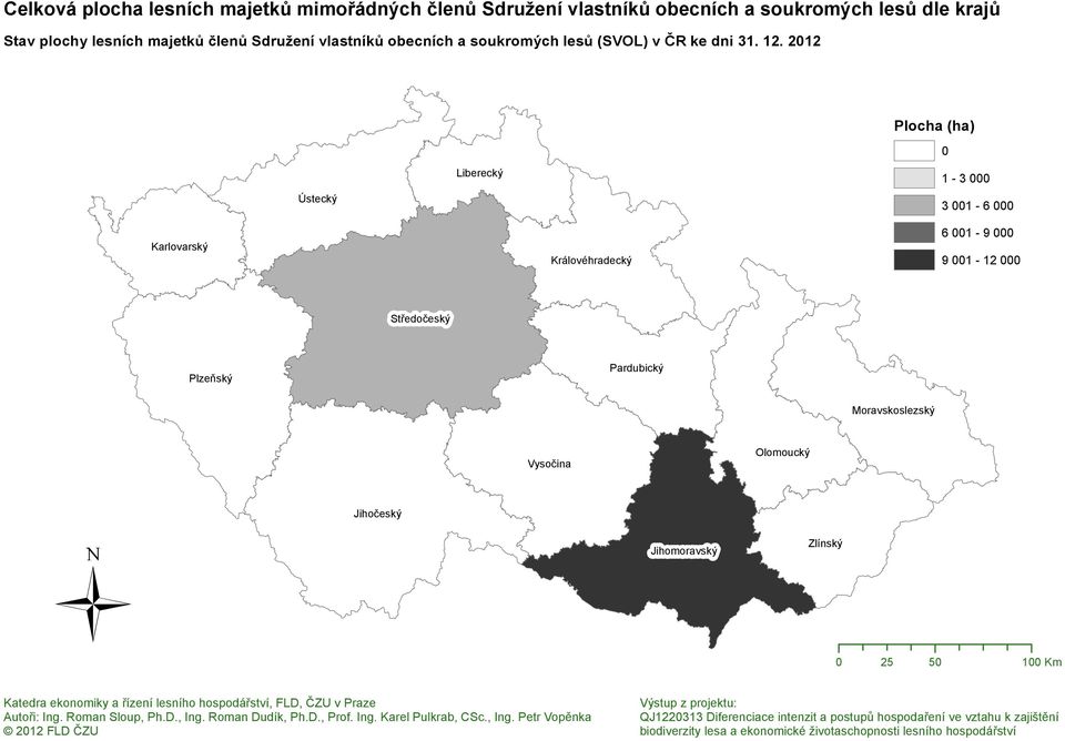 obecních a soukromých lesů (SVOL) v ČR ke dni 31. 12.