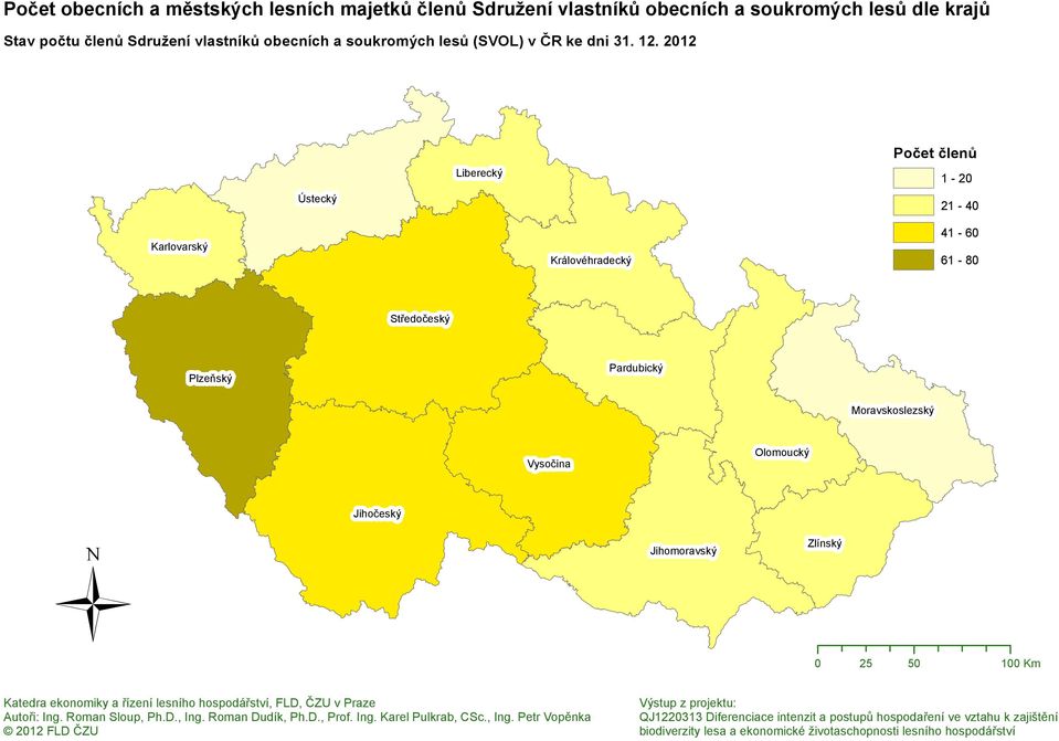 soukromých lesů (SVOL) v ČR ke dni 31. 12.