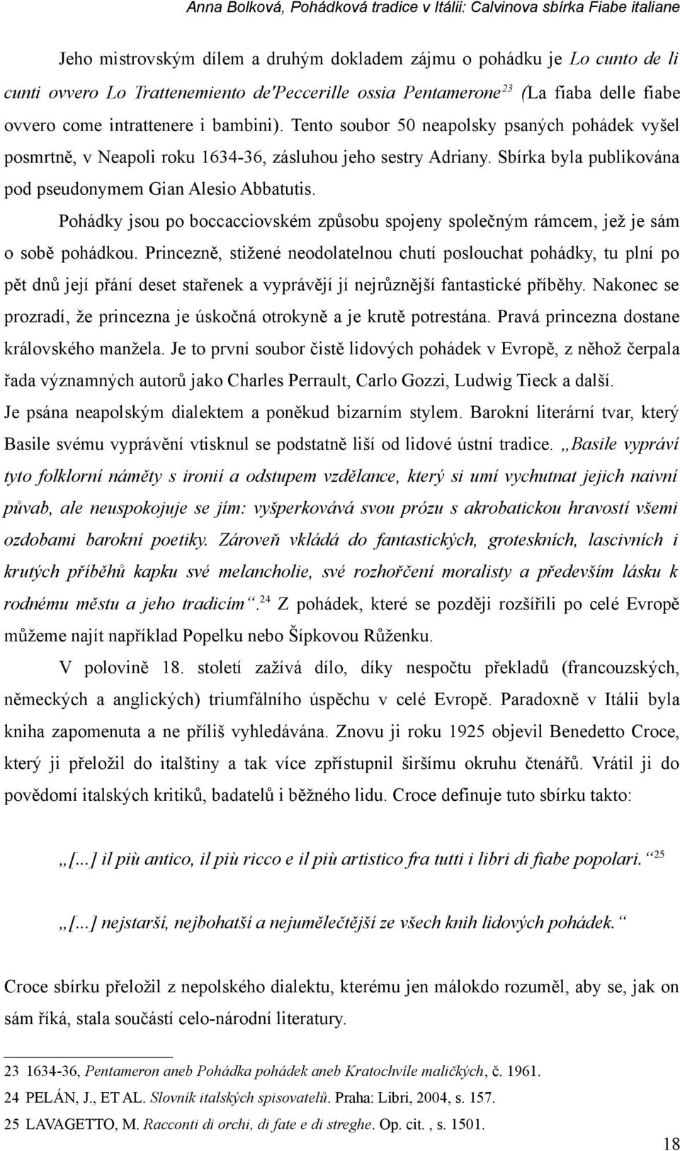 Pohádková tradice v Itálii: Calvinova sbírka Fiabe italiane - PDF Stažení  zdarma