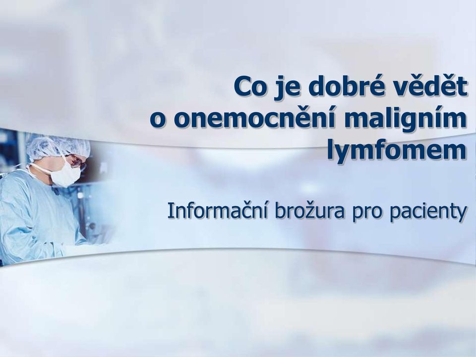 lymfomem Informační