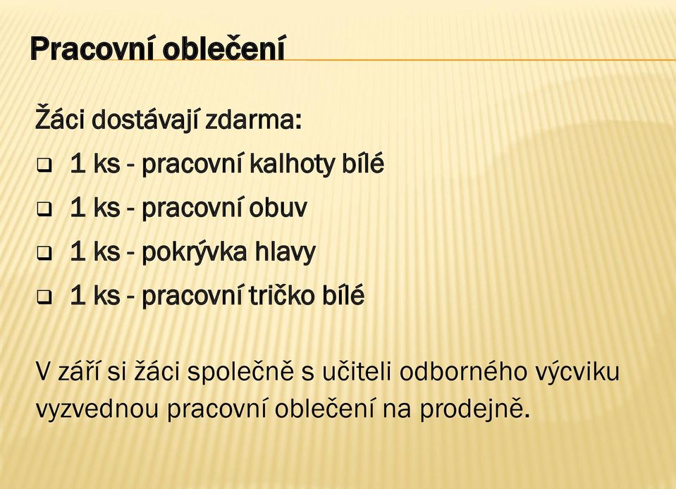 ks - pracovní tričko bílé V září si žáci společně s