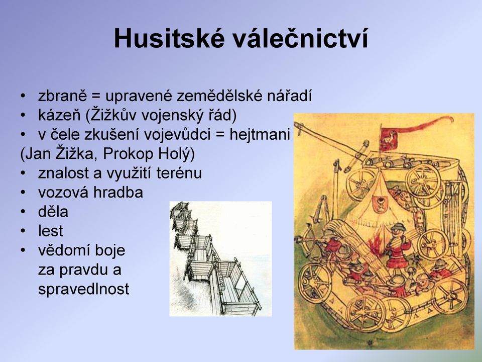 hejtmani (Jan Ţiţka, Prokop Holý) znalost a vyuţití