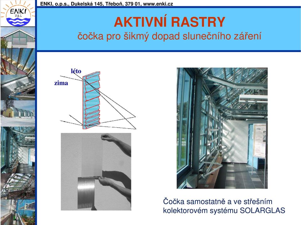 cz AKTIVNÍ RASTRY čočka pro šikmý dopad