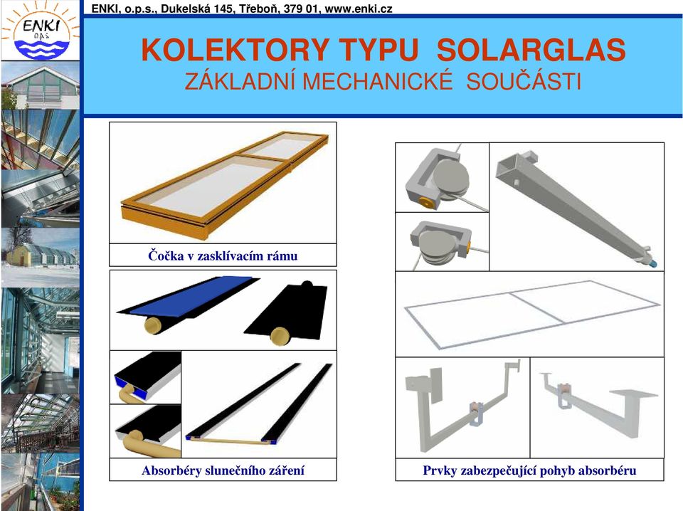 zasklívacím rámu Absorbéry