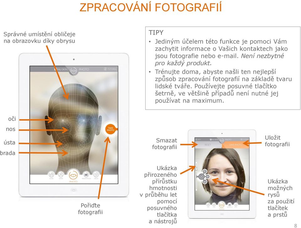 Trénujte doma, abyste našli ten nejlepší způsob zpracování fotografií na základě tvaru lidské tváře.