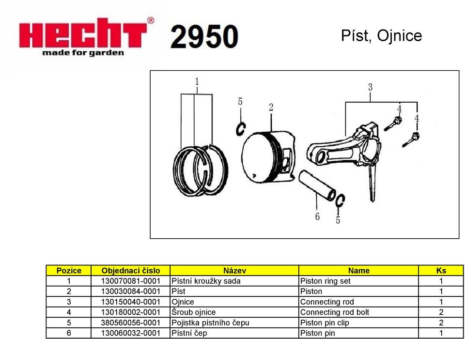 130180002-0001 Šroub ojnice Connecting rod bolt 2 5 380560056-0001