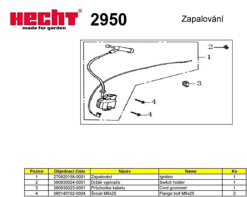 1 3 380930023-0001 Průchodka kabelu Cord grommet