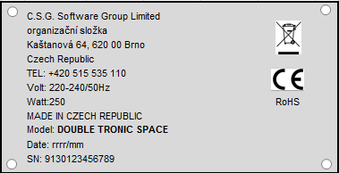 PART 6 Technical support 6.1 Sample of nameplate 6.