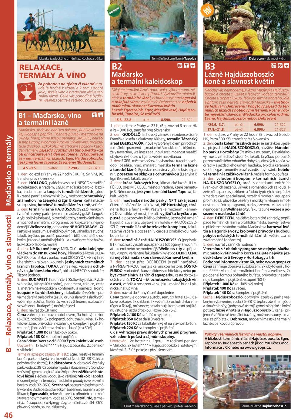 Čeká vás pohodlné bydlení, wellness centra a většinou polopenze. B1 Maďarsko, víno a termální lázně Maďarsko už dávno není jen Balaton, Rubikova kostka, klobásy a paprika.