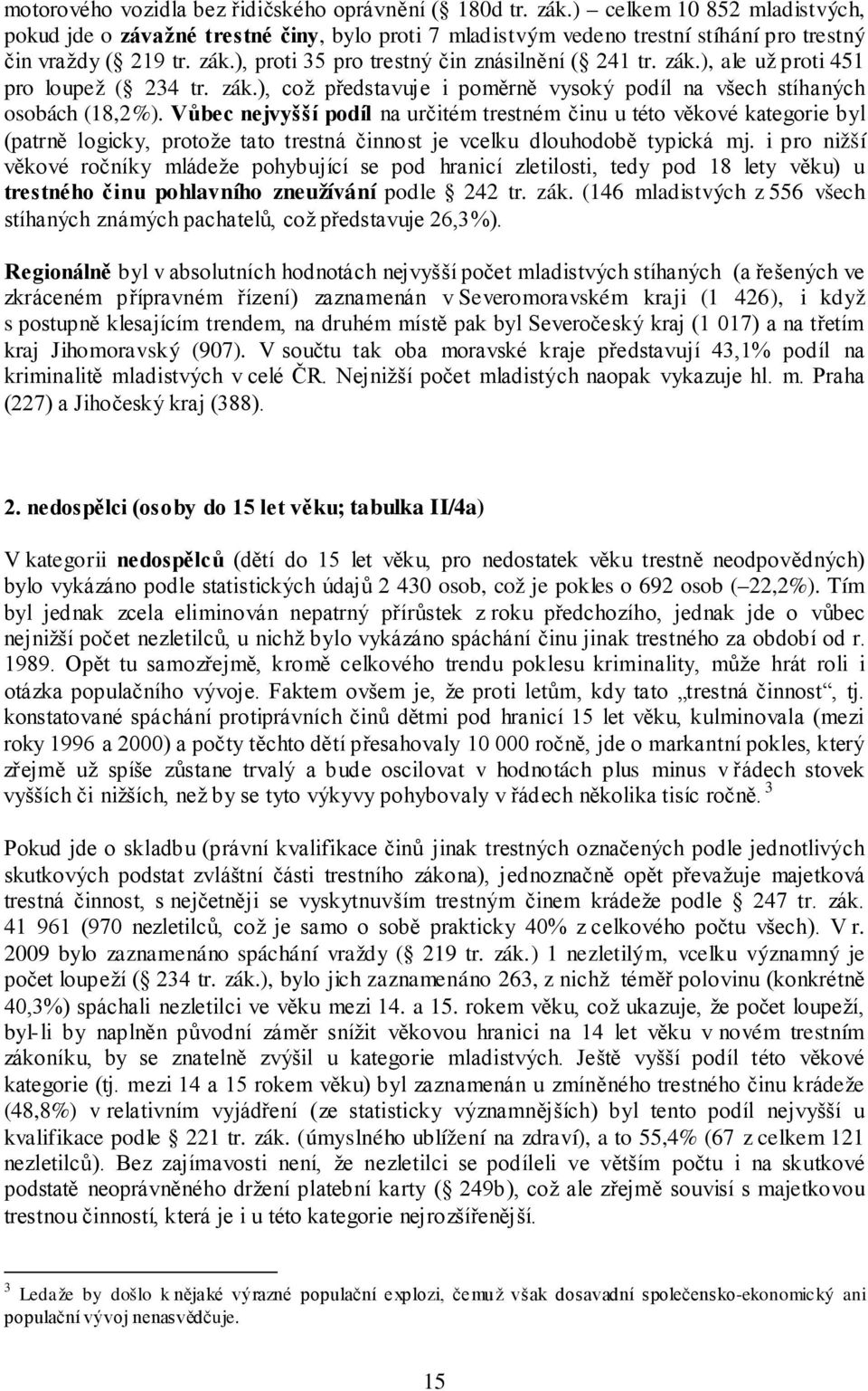 zák.), což představuje i poměrně vysoký podíl na všech stíhaných osobách (18,2%).