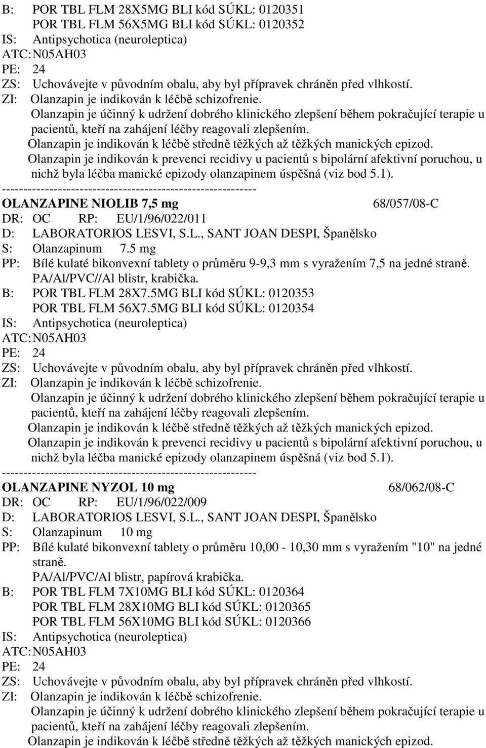 5MG BLI kód SÚKL: 0120353 POR TBL FLM 56X7.