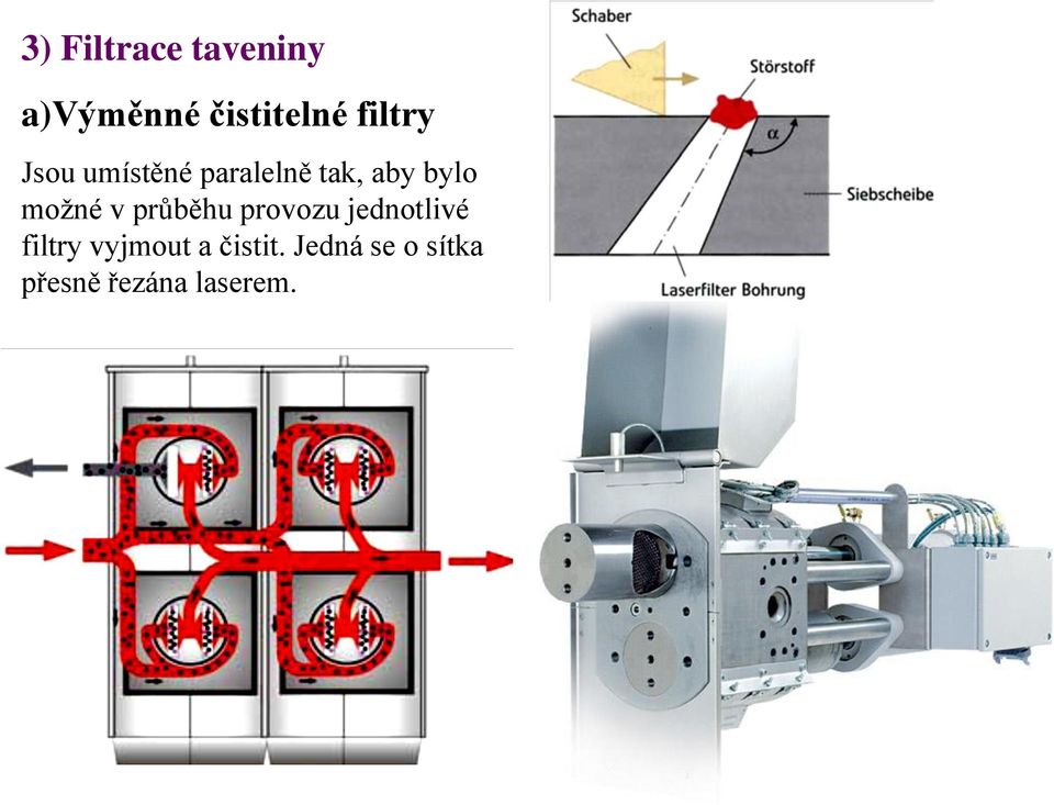 možné v průběhu provozu jednotlivé filtry