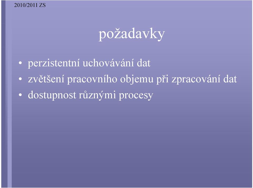 pracovního objemu při