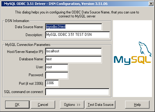 Obrázek 17: ODBC Data Source Administrator Zdroj: DuBois, P.: MySQL Profesionálně.