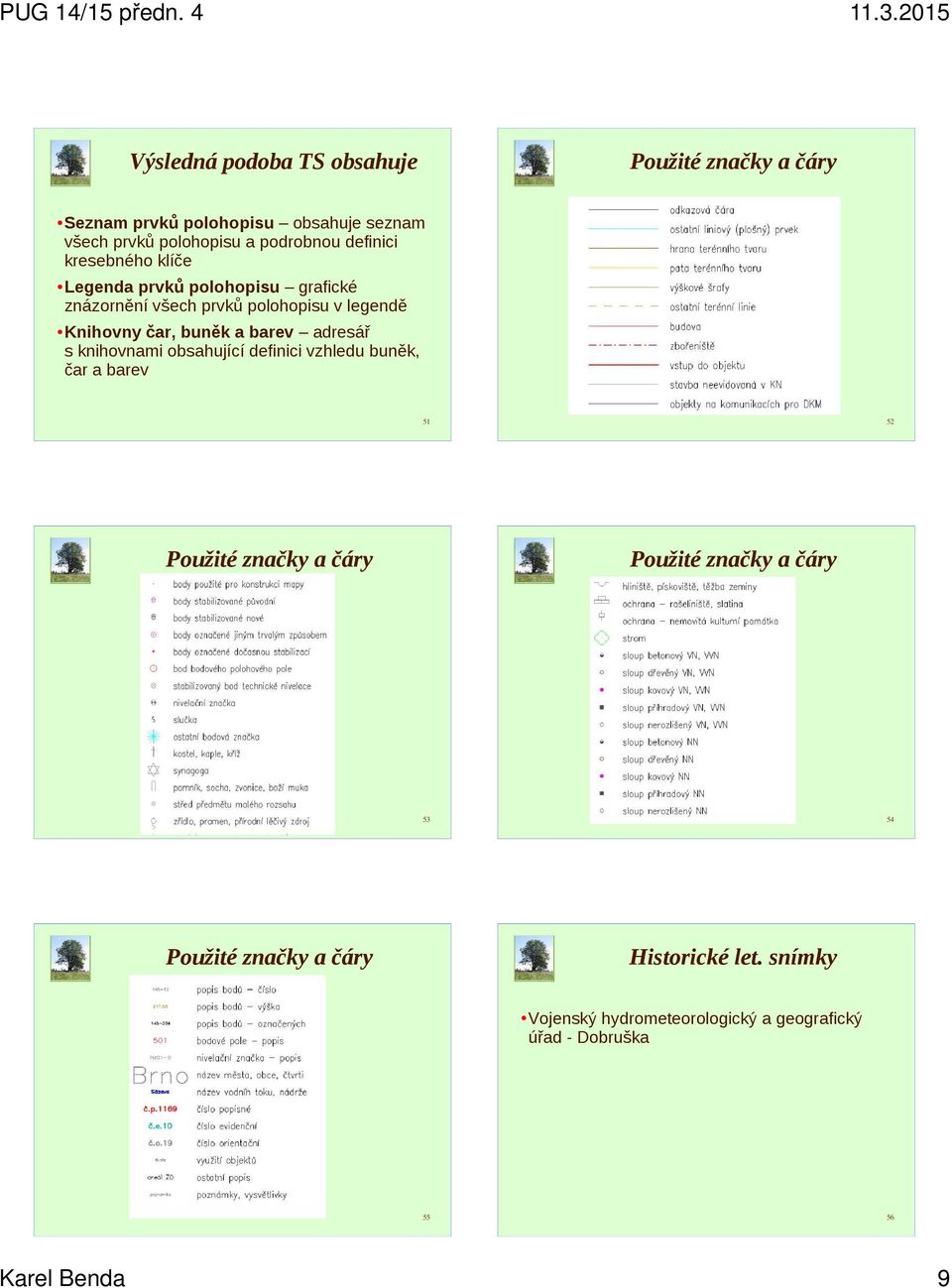 barev adresář s knihovnami obsahující definici vzhledu buněk, čar a barev 51 52 Použité značky a čáry Použité značky a čáry