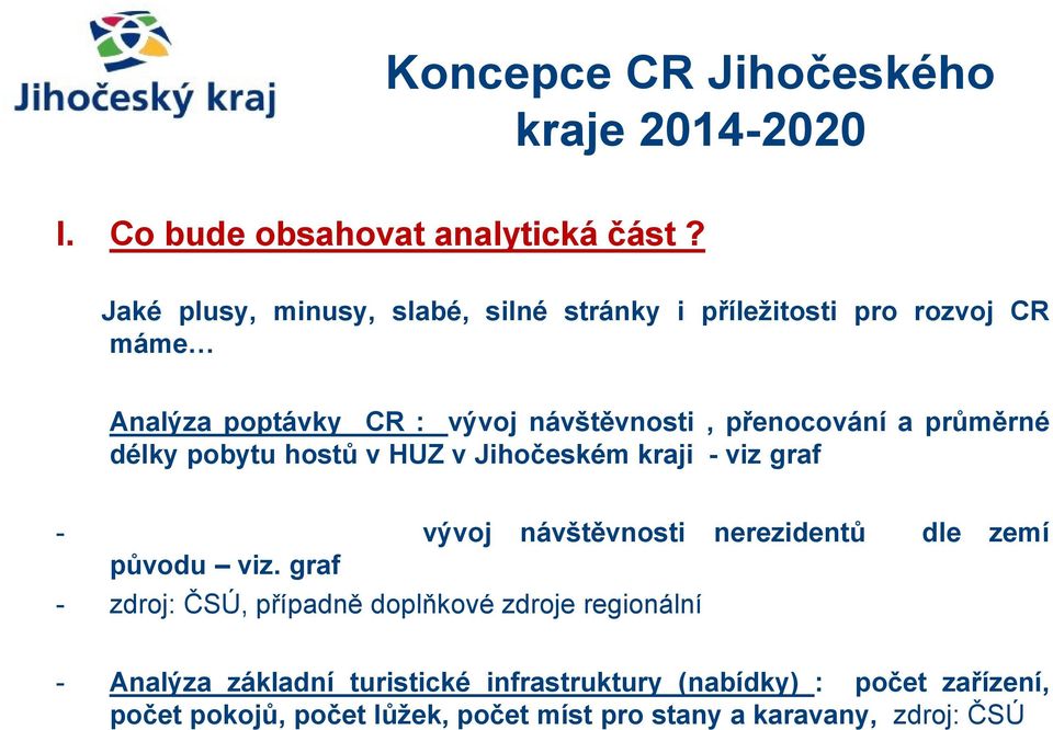 průměrné délky pobytu hostů v HUZ v Jihočeském kraji - viz graf - vývoj návštěvnosti nerezidentů dle zemí původu viz.