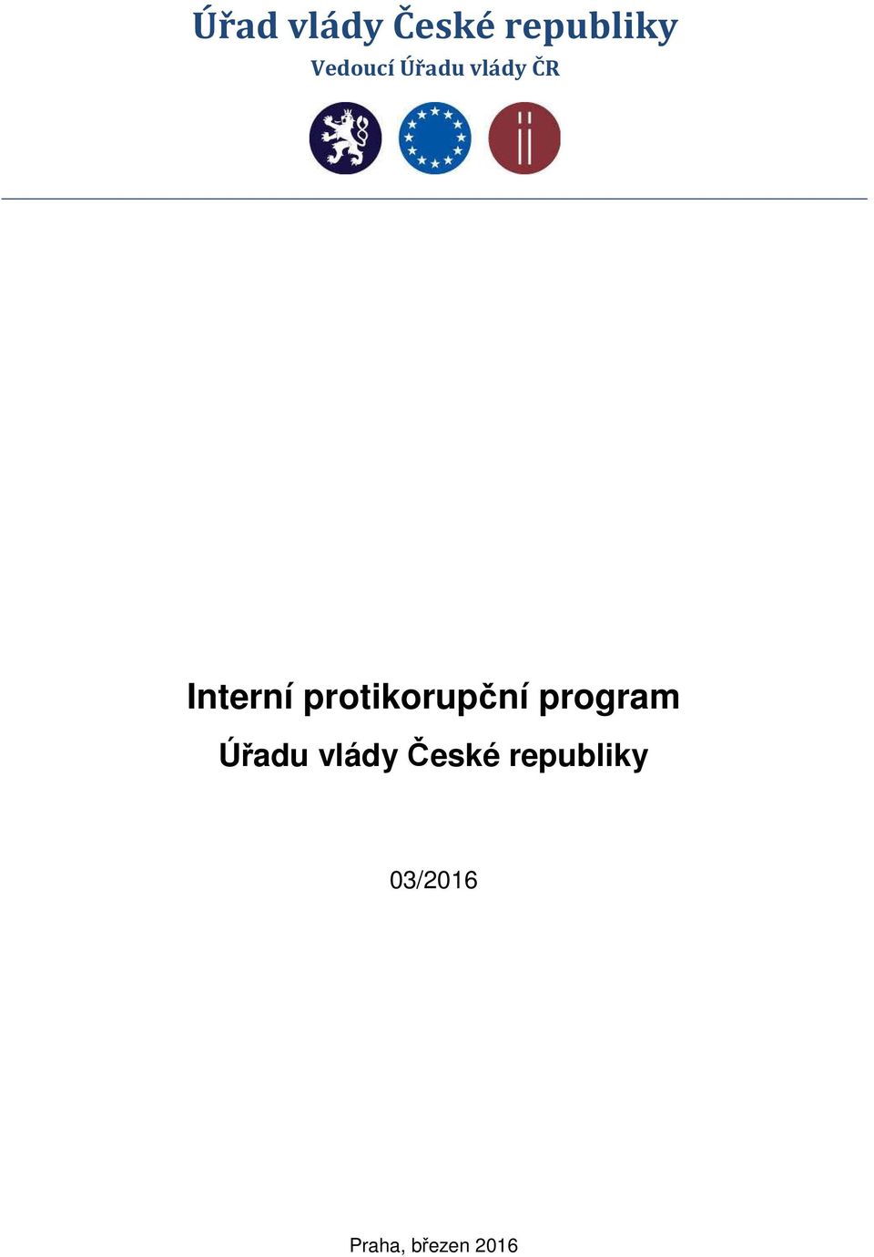 protikorupční program Úřadu vlády
