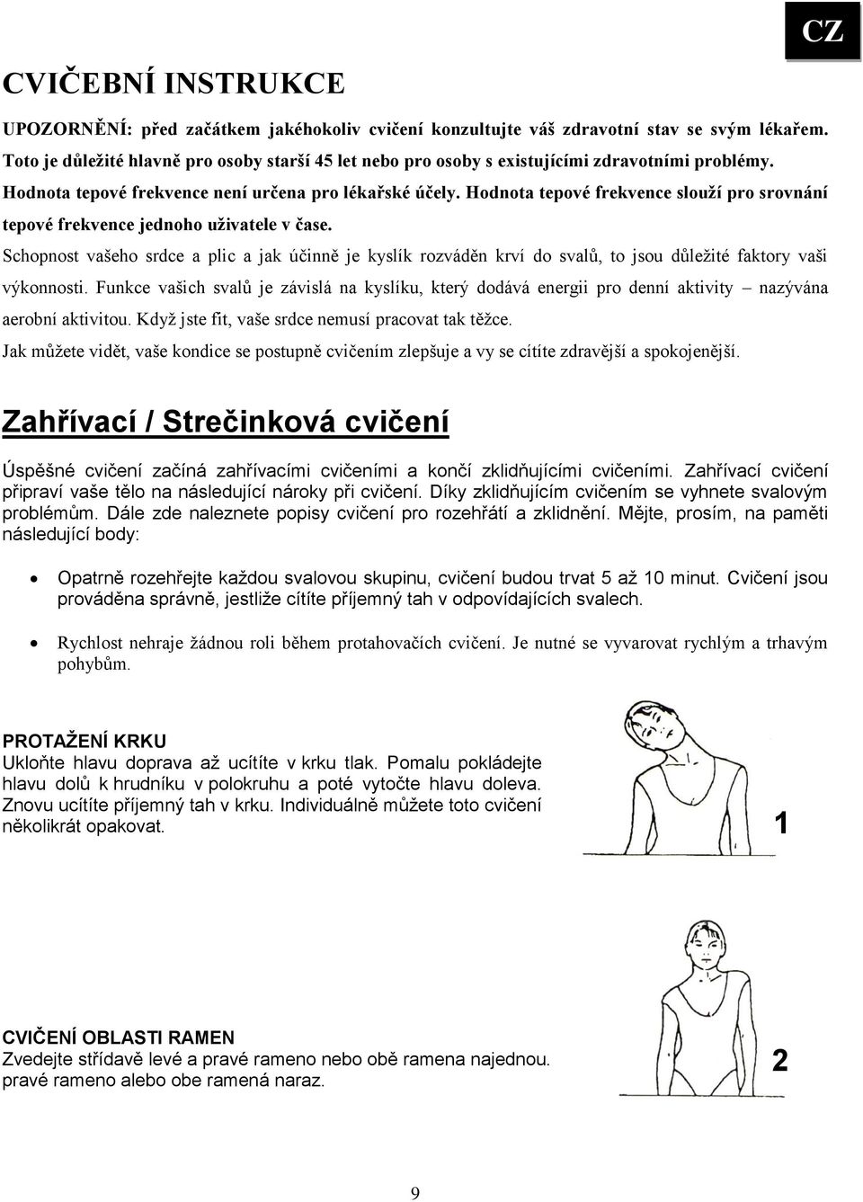 Hodnota tepové frekvence slouží pro srovnání tepové frekvence jednoho uživatele v čase.