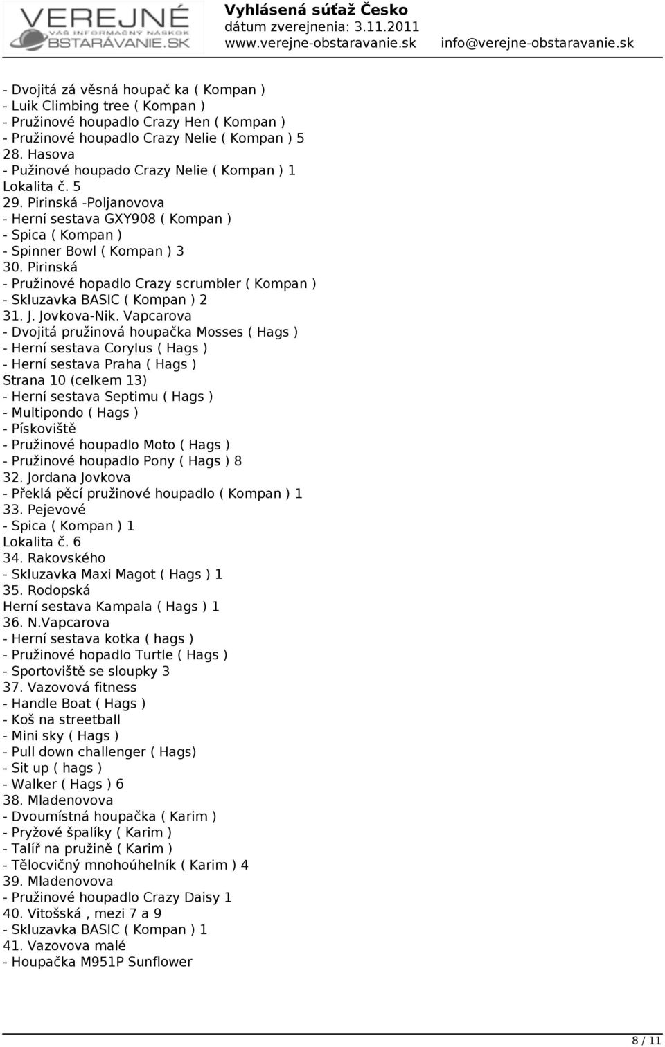 Pirinská - Pružinové hopadlo Crazy scrumbler ( Kompan ) - Skluzavka BASIC ( Kompan ) 2 31. J. Jovkova-Nik.