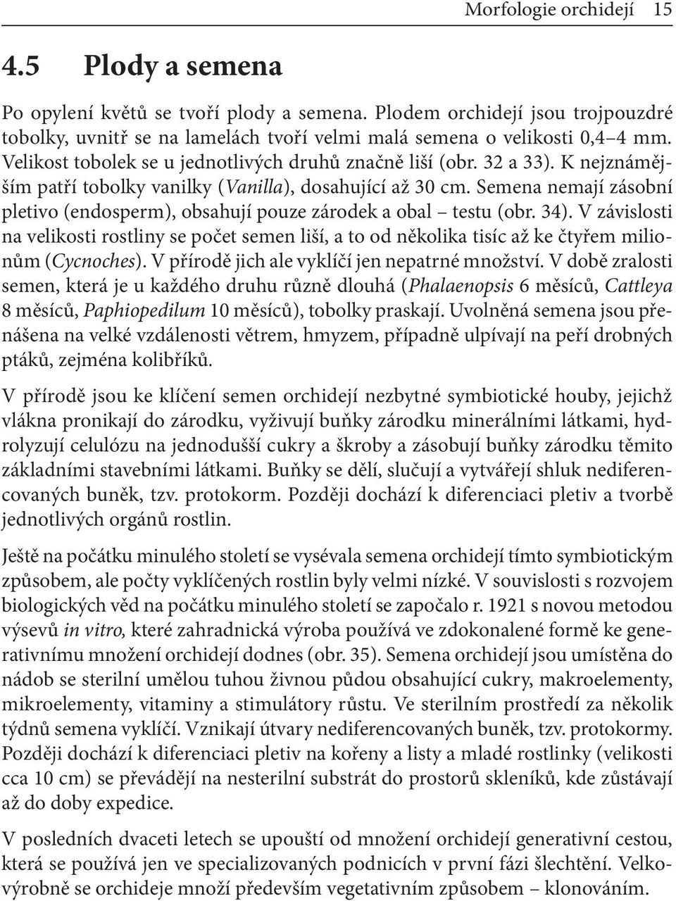 Semena nemají zásobní pletivo (endosperm), obsahují pouze zárodek a obal testu (obr. 34).