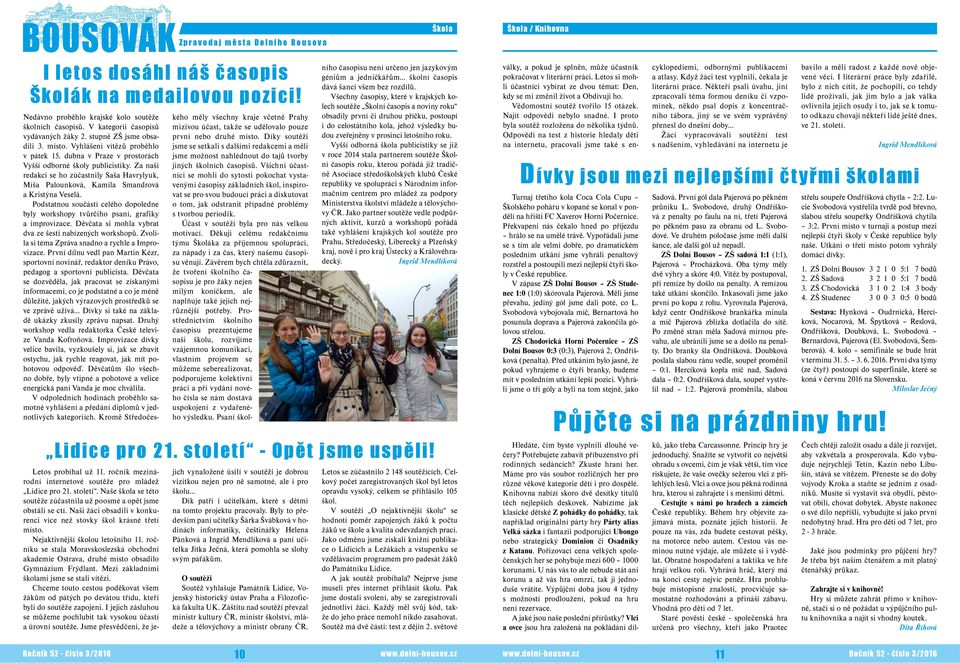 Za naši redakci se ho zúčastnily Saša Havrylyuk, Míša Palounková, Kamila Smandrová a Kristýna Veselá. Podstatnou součástí celého dopoledne byly workshopy tvůrčího psaní, grafiky a improvizace.