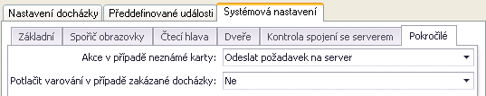 17 KMU-7 docházkový terminál Kontrola spojení se serverem Nastavení automatického restartu docházkového terminálu při poruše spojení se serverem. Obr.