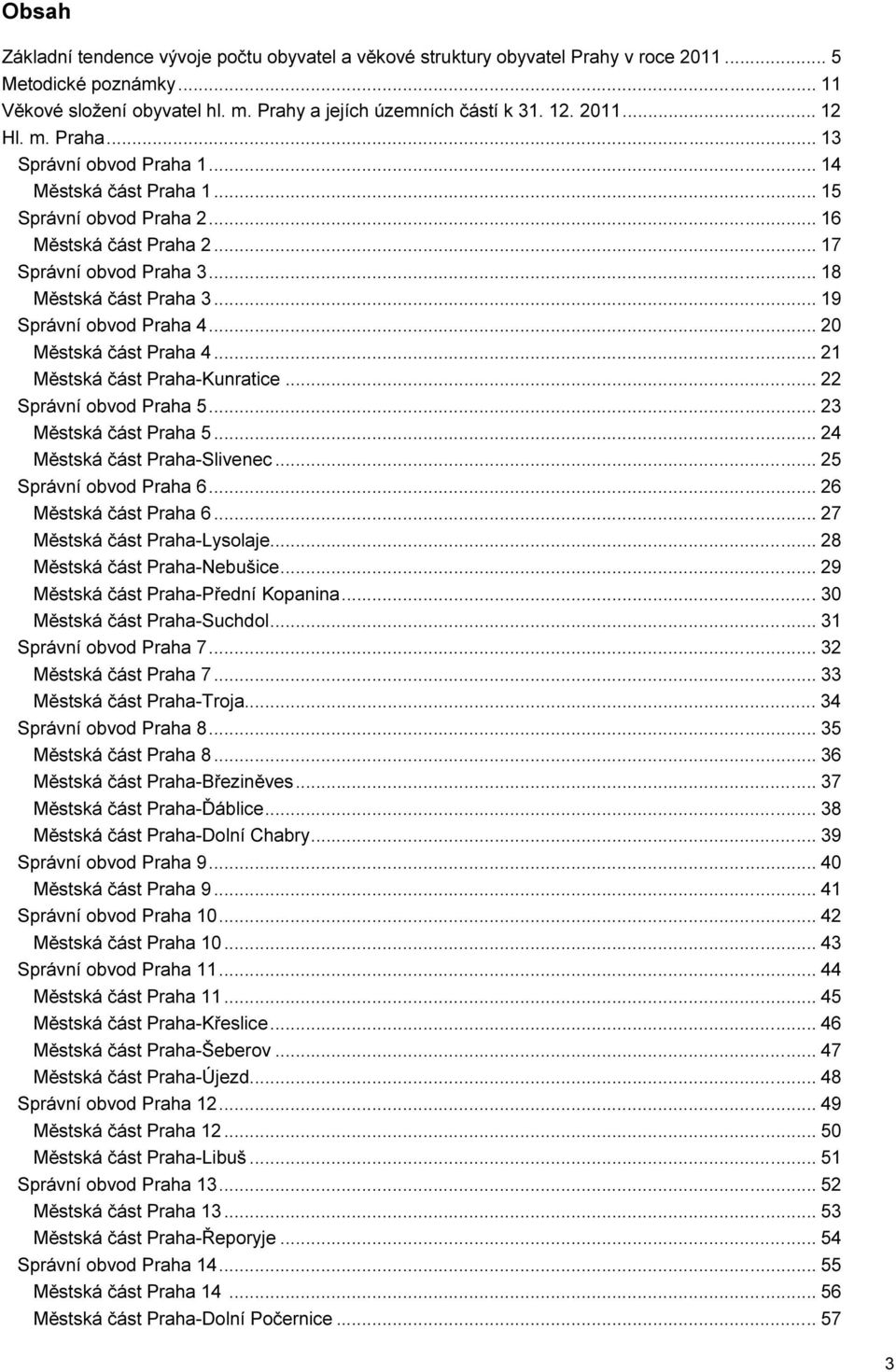 .. 20 Městská část Praha 4... 21 Městská část Praha-Kunratice... 22 Správní obvod Praha 5... 23 Městská část Praha 5... 24 Městská část Praha-Slivenec... 25 Správní obvod Praha 6.